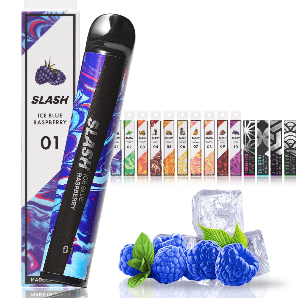 SLASH ICE BLUE RASPBERRY本体・パッケージと全14フレーバーラインナップ